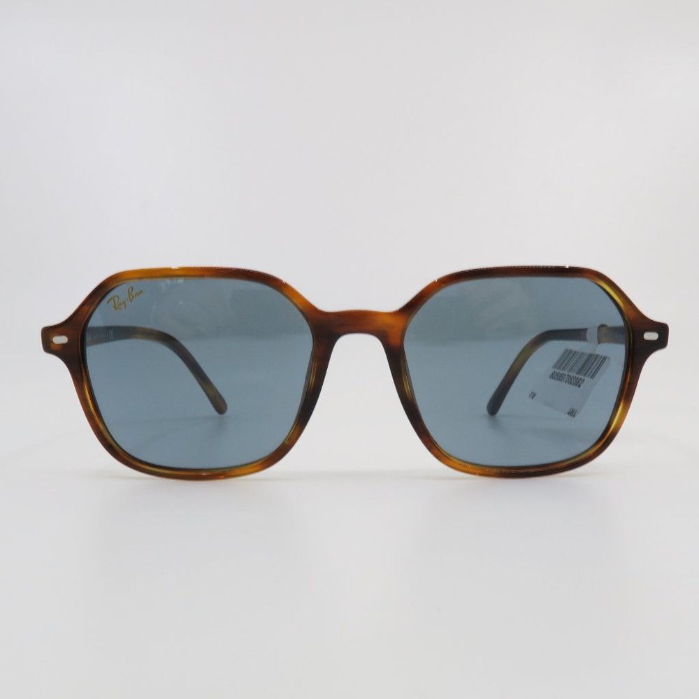Ray-Ban RB 2195 954/62 53mm JOHN Tortoise/Blue Glass Unisex Sunglasses with case